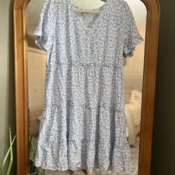 J. Crew Blue and White Floral Mini Dress - Picture 2 of 4